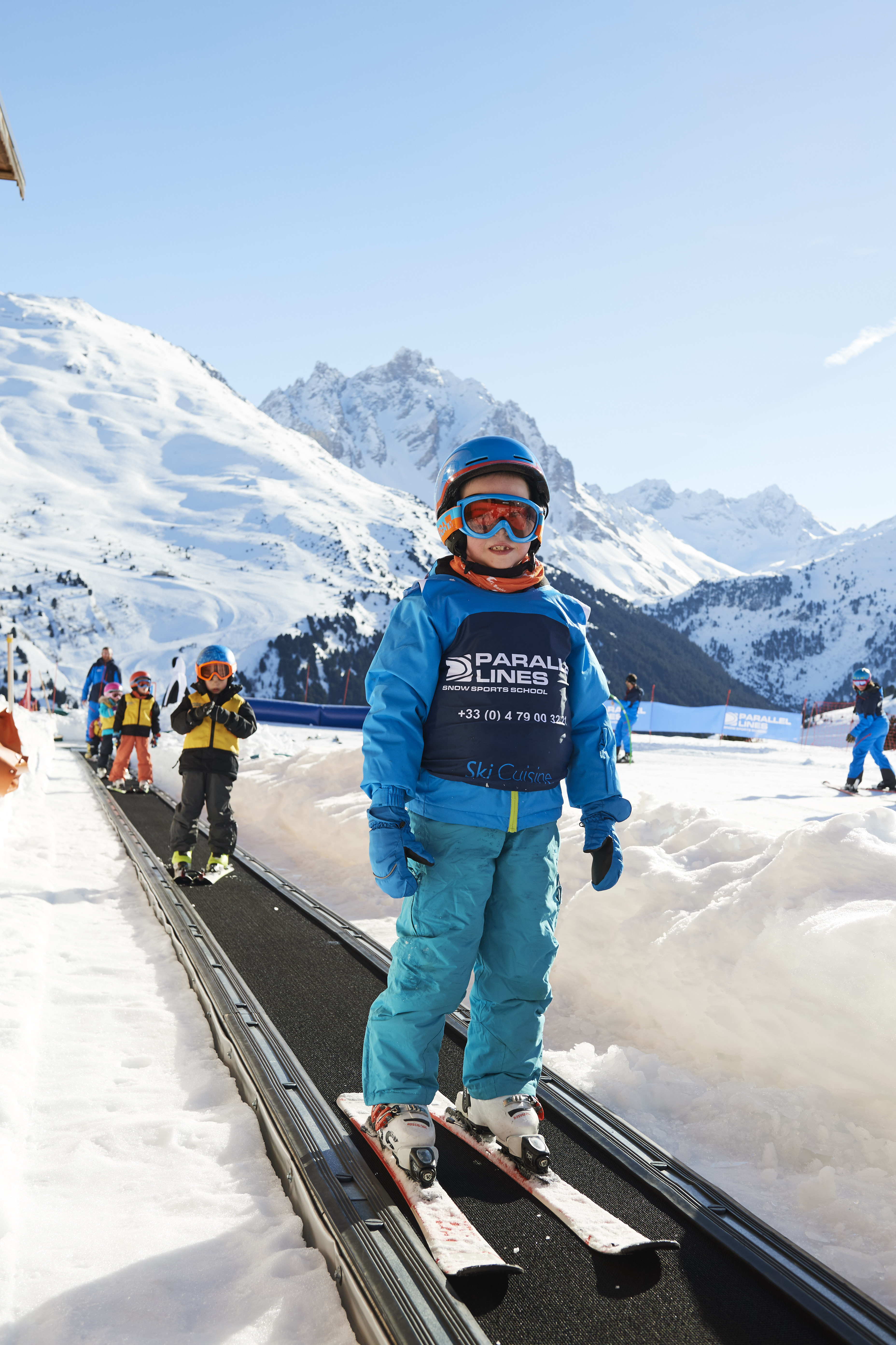 Group of children in the ski school