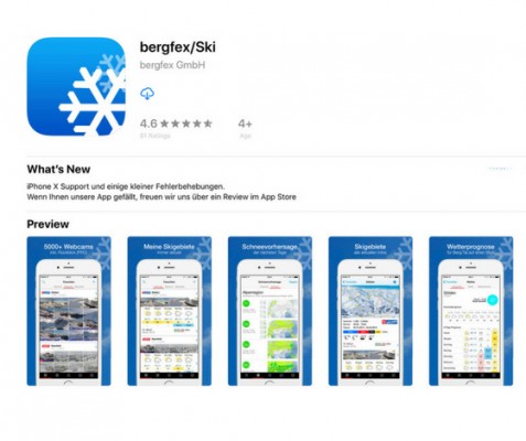 Bergfex app