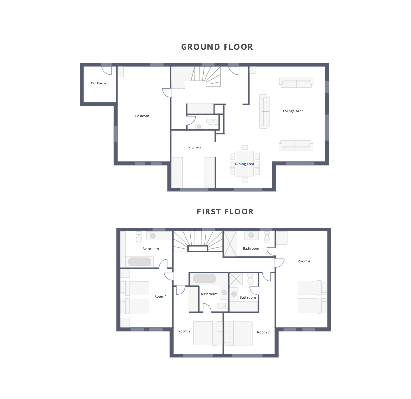 Floorplan for Chalet Quatre Meules